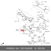 Сайлентблок заднего поперечного рычага Hyundai/Kia, арт. 55215A2000