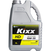 Масло моторное Kixx HD 10w30 полусинтетическое, API CF-4/SG, для дизельного двигателя, 6л, арт. L2002360E1