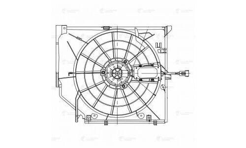 Вентилятор охлаждения радиатора Luzar, с кожухом, для BMW 3-Series (E46), арт. LFK 26118
