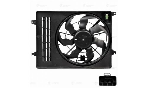 Вентилятор охлаждения радиатора Luzar, для Hyundai i35, KIA Sportage, арт. LFK 08S5