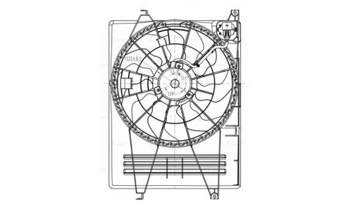Вентилятор охлаждения радиатора Luzar, для Hyundai i35, KIA Sportage, арт. LFK 08S5