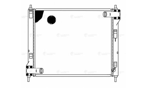 Радиатор охлаждения двигателя Luzar, для Nissan Juke, арт. LRc 14161