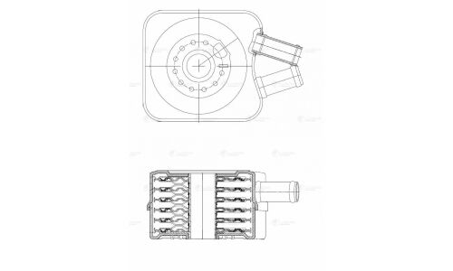 Радиатор масл. для а/м VW Passat B4 (93-) 1.9TDi/1.8T/2.8i Luzar, арт. LOc 1868