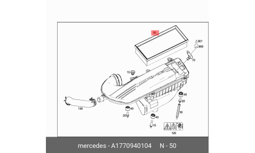 Фильтр воздушный Mercedes, арт. A 177 094 01 04