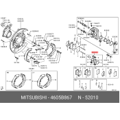 Ремкомплект тормозного суппорта Mitsubishi, арт. 4605B867