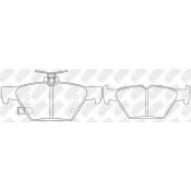 Колодки тормозные дисковые NIBK Original, задние, комплект на ось (4 шт), арт. PN7804