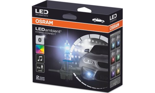 Лампа галогенная Osram LEDambient H10 (PY20d, T17), 12В, 42Вт, настраиваемый цвет свечения, комплект 2 шт, арт. LEDEXT102-10