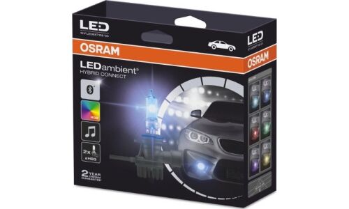 Лампа галогенная Osram LEDambient HB3(9005) (P20d, T12), 12В, 60Вт, настраиваемый цвет свечения, комплект 2 шт, арт. LEDEXT102-03