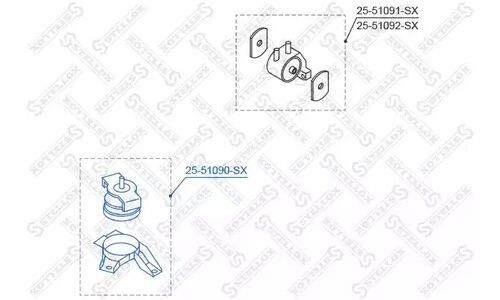 Подушка ДВС Stellox, арт. 25-51090-SX