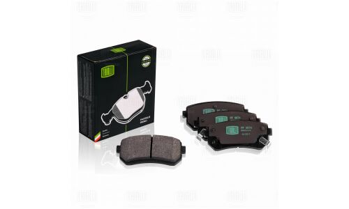 Колодки тормозные дисковые Trialli, задние, комплект на ось (4 шт), арт. PF 0874