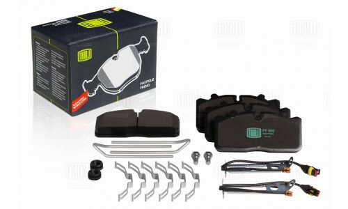 Колодки тормозные дисковые Trialli, передние, комплект на ось (4 шт), арт. PF 969