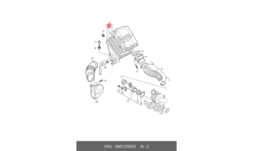 Фильтр воздушный VAG, арт. 2N0 129 620