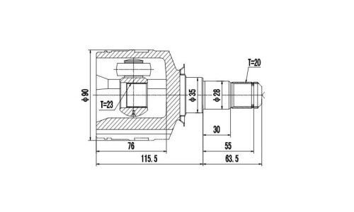 ШРУС внутренний | перед лев ZIKMAR, арт. Z87515R