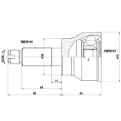 ШРУС наружный | перед прав/лев ZIKMAR, арт. Z87390R