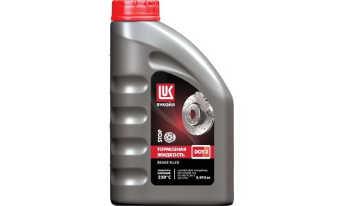 Жидкость тормозная Лукойл Brake Fluid, DOT 3, 910г, арт. 1338294