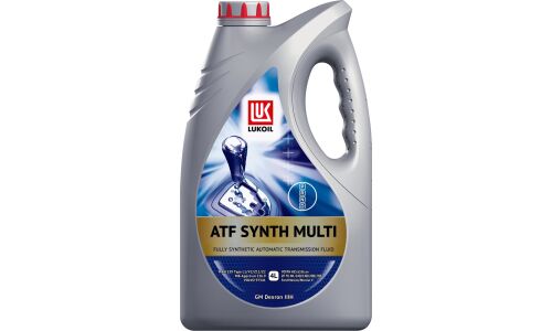 Масло трансмиссионное Лукойл ATF Synth Multi, синтетическое, Dexron III, для АКПП и ГУР, 4л, арт. 1610384/3721905