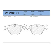 Колодки тормозные дисковые Jeenice, комплект на ось (4 шт), арт. WS2183.01