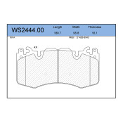 Колодки тормозные дисковые Jeenice, комплект на ось (4 шт), арт. WS2444.00