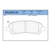 Колодки тормозные дисковые Jeenice, комплект на ось (4 шт), арт. WS2463.00