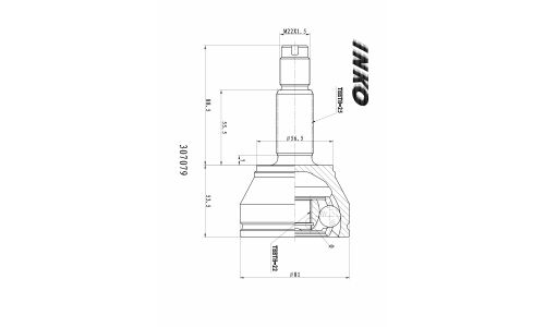 ШРУС INKO внешний, арт. 307079