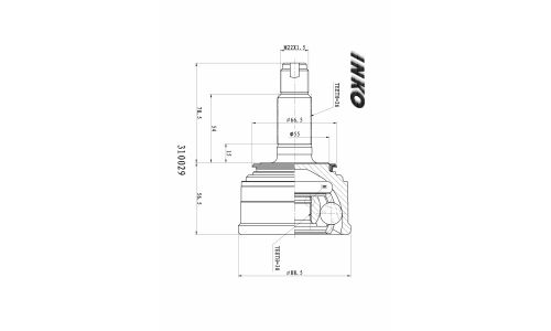 ШРУС INKO, внешний, арт. 310029