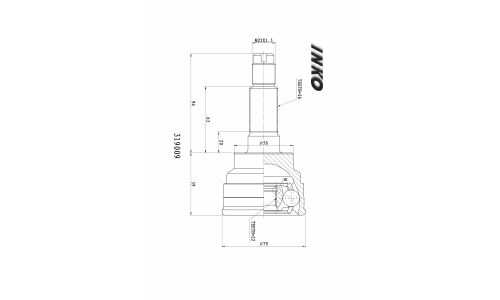 ШРУС INKO, внешний, арт. 319009