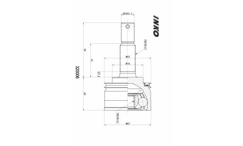 ШРУС INKO, внешний, арт. 320006