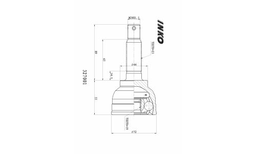 ШРУС INKO, наружный, арт. 327001