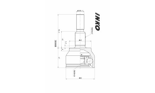 ШРУС INKO, внешний, арт. 380008