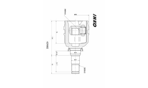 ШРУС INKO, внутренний, арт. 429002