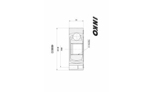 ШРУС INKO, внутренний, арт. 480033