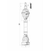 Вал приводной в сборе 36 | перед прав INKO, арт. 231080