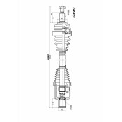Привод в сборе Inko, передний, правый, арт. 280014