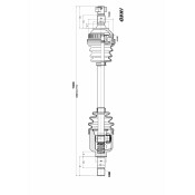 Привод в сборе Inko, с ABS, передний, левый, арт. 205091A