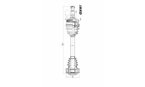Вал приводной в сборе 27 ABS 48 | перед прав/лев INKO, арт. 216001A