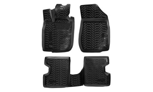 Коврики модельные Airline 3D для Lada Largus 2012+ (левый руль), для переднего и заднего ряда, полимер, черный цвет, 4 шт