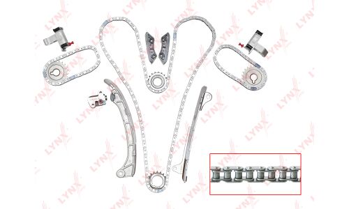 Комплект для замены цепи ГРМ LYNXauto TK-0043 для двигателя 1GR-FE