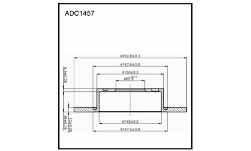 Диск тормозной Allies Nippon, задний, арт. ADC1457