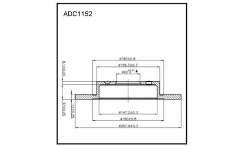 Диск тормозной Allies Nippon, задний, арт. ADC1152