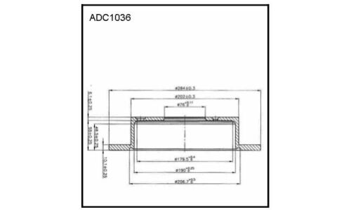 Диск тормозной | зад Allied Nippon, арт. ADC1036