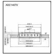 Диск тормозной Allies Nippon, передний, арт. ADC1407V