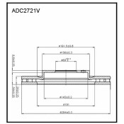 Диск тормозной Allies Nippon, передний, арт. ADC2721V