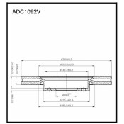 Диск тормозной Allies Nippon, передний, арт. ADC1092V