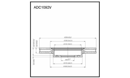 Диск тормозной Allies Nippon, передний, арт. ADC1092V