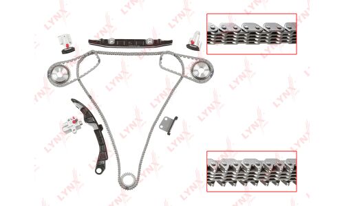 Комплект для замены цепи ГРМ LYNXauto TK-0063 для двигателей VQ25DD, VQ25DE, VQ25HR, VQ35DE