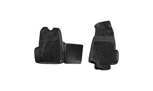 Коврики модельные Airline для Ford Transit V (левый руль), для переднего ряда, полимер, черный цвет, с высоким бортиком, 2шт