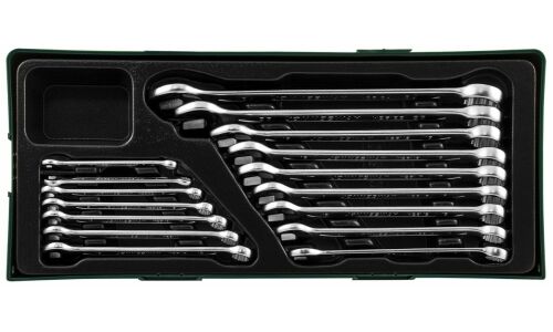 Набор комбинированных ключей JONNESWAY, от 6мм до 24мм, комплект 16 предметов, арт. W26116SP