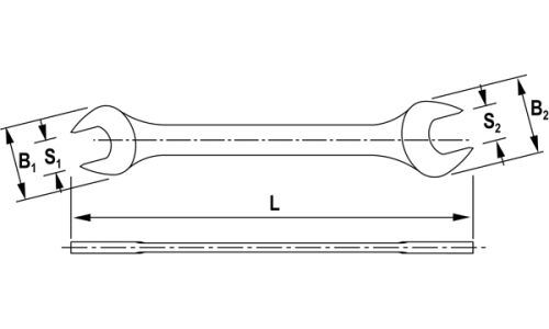 Набор рожковых ключей Thorvik, от 6мм до 22мм, комплект 6 предметов, арт. OEWS006