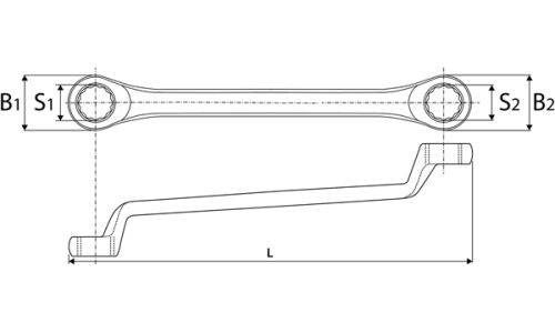 Набор накидных ключей Thorvik, от 6мм до 19мм, с держателем, комплект 6 предметов, арт. ORWS006