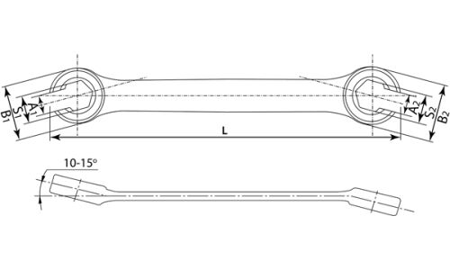 Ключ разрезной Thorvik, 8х10мм, арт. FNW0810